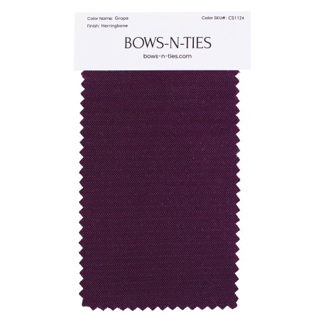 Herringbone Fabric Swatch - Grape