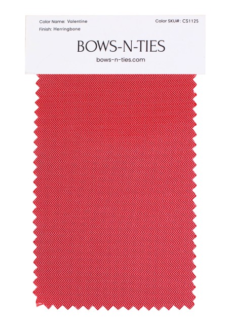 Herringbone Fabric Swatch - Valentine