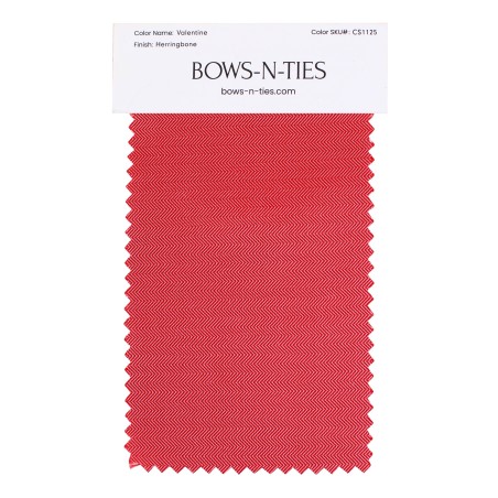 Herringbone Fabric Swatch - Valentine