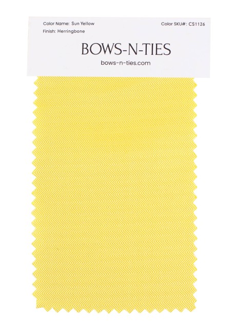Herringbone Fabric Swatch - Sun Yellow