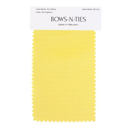 Herringbone Fabric Swatch - Sun Yellow
