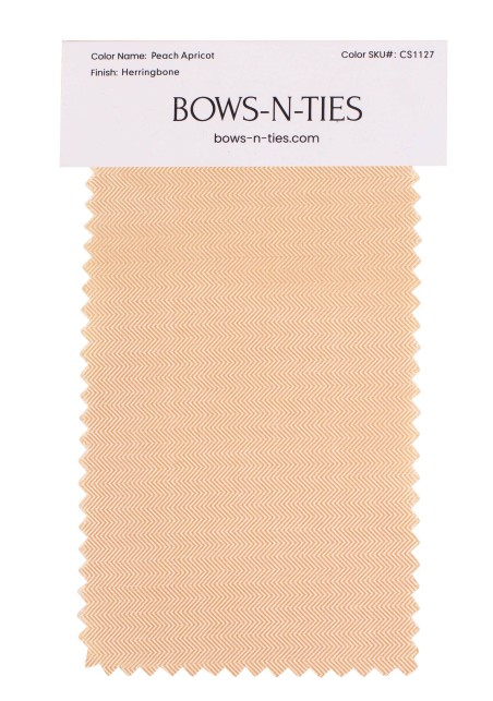 Herringbone Fabric Swatch - Peach Apricot
