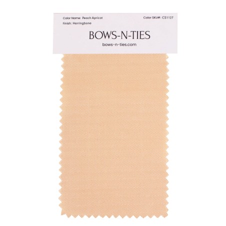 Herringbone Fabric Swatch - Peach Apricot