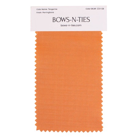 Herringbone Fabric Swatch - Tangerine