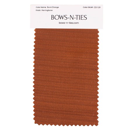 Herringbone Fabric Swatch - Burnt Orange