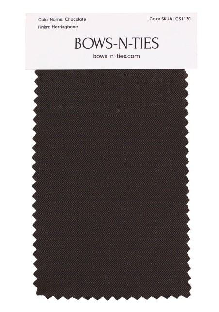 Herringbone Fabric Swatch - Chocolate