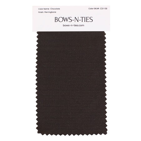 Herringbone Fabric Swatch - Chocolate