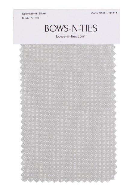 Pin Dot Fabric Swatch - Silver