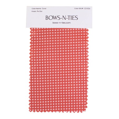 Pin Dot Fabric Swatch - Coral