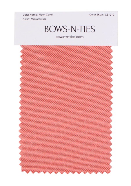 Micro Texture Fabric Swatch - Neon Coral