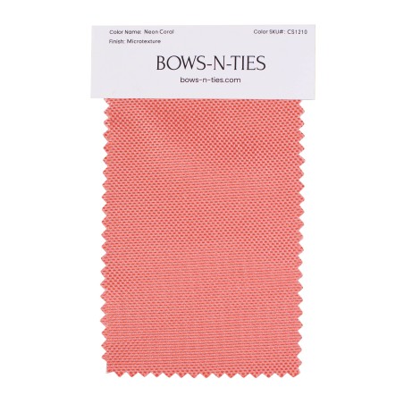 Micro Texture Fabric Swatch - Neon Coral