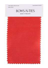 Satin Fabric Swatch - Neon Coral