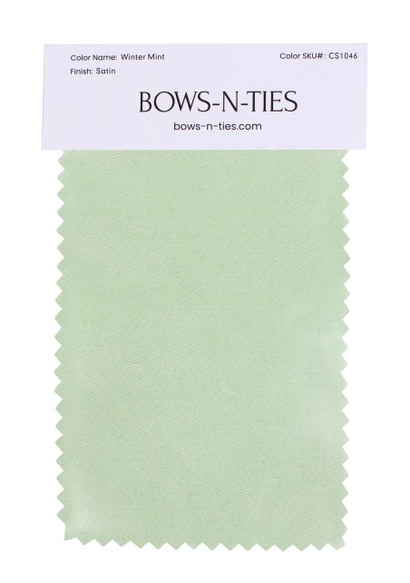 Satin Fabric Swatch - Winter Mint
