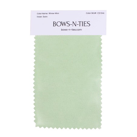 Satin Fabric Swatch - Winter Mint