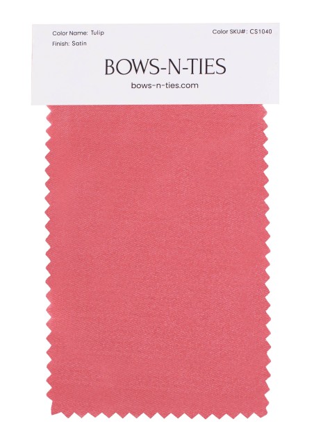 Satin Fabric Swatch - Tulip