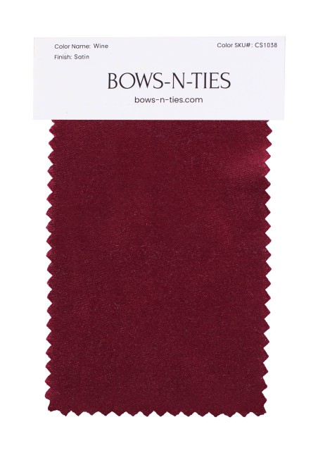 Satin Fabric Swatch - Wine