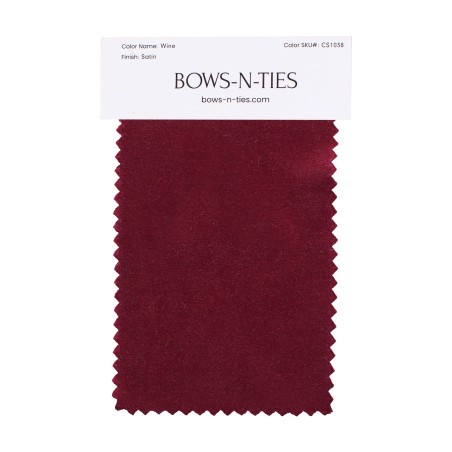 Satin Fabric Swatch - Wine