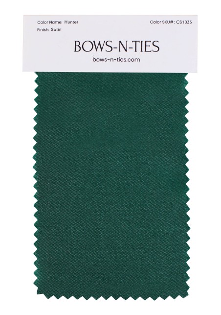 Satin Fabric Swatch - Hunter
