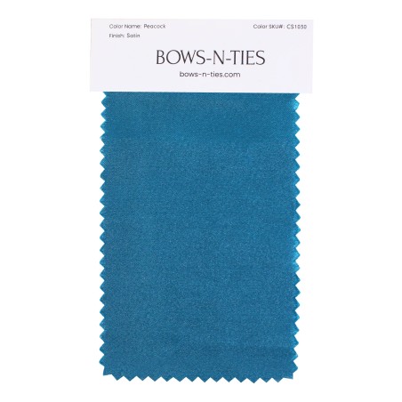 Satin Fabric Swatch - Peacock
