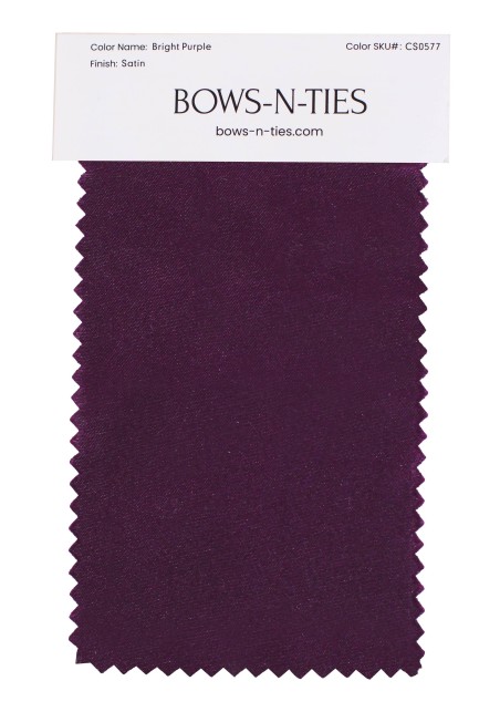 Satin Fabric Swatch - Bright Purple