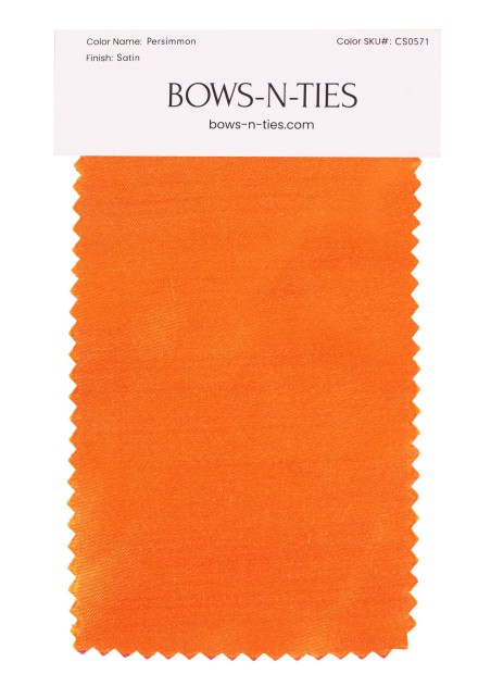 Satin Fabric Swatch - Persimmon