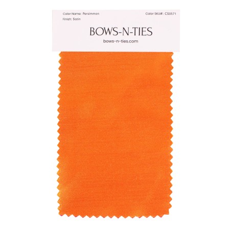 Satin Fabric Swatch - Persimmon