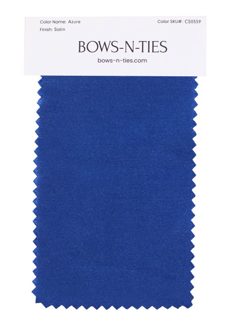 Satin Fabric Swatch - Azure
