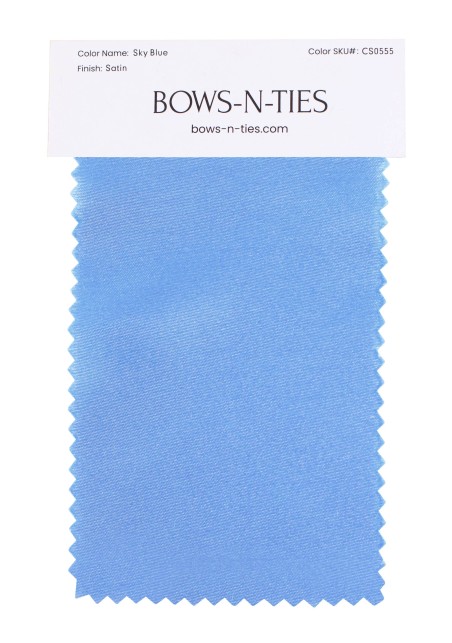 Satin Fabric Swatch - Sky Blue
