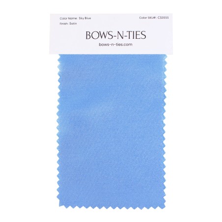 Satin Fabric Swatch - Sky Blue
