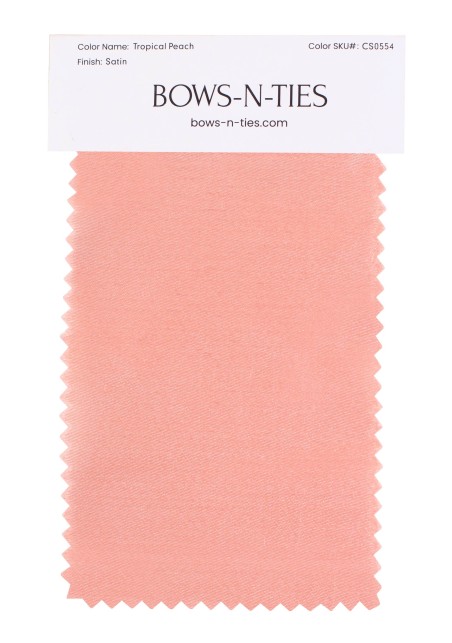 Satin Fabric Swatch - Tropical Peach