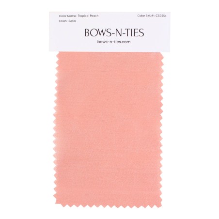 Satin Fabric Swatch - Tropical Peach