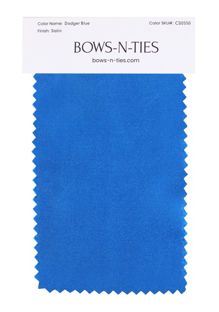 Satin Fabric Swatch - Dodger Blue