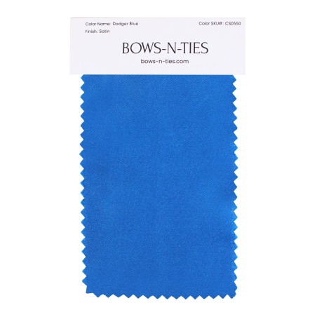 Satin Fabric Swatch - Dodger Blue