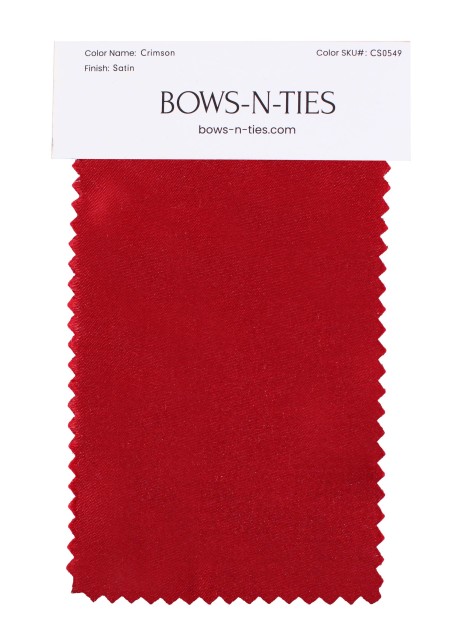 Satin Fabric Swatch - Crimson