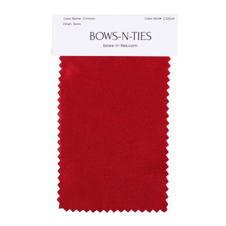 Satin Fabric Swatch - Crimson