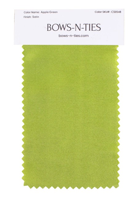 Satin Fabric Swatch - Apple Green