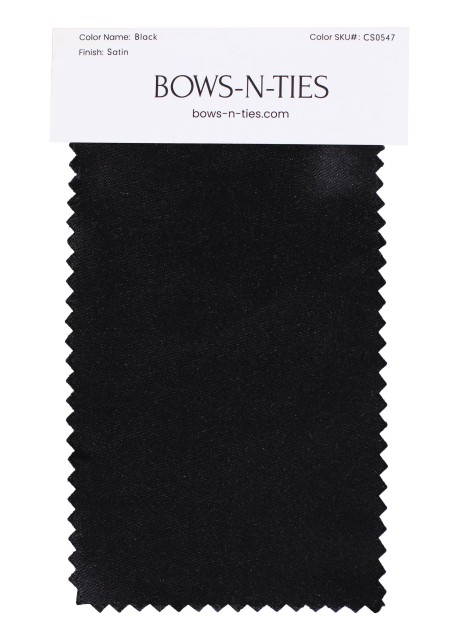 Satin Fabric Swatch - Black