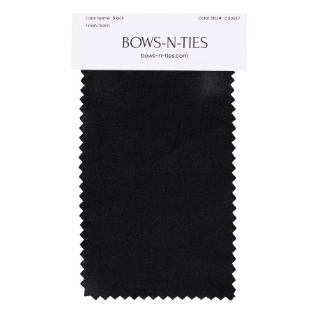 Satin Fabric Swatch - Black