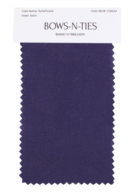 Satin Fabric Swatch - Solid Purple