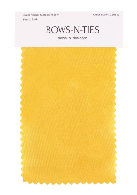 Satin Fabric Swatch - Golden Yellow