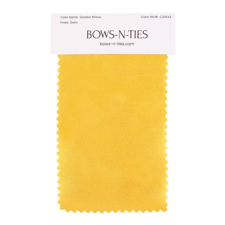 Satin Fabric Swatch - Golden Yellow