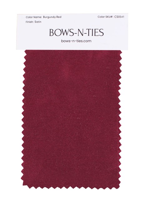 Satin Fabric Swatch - Burgundy Red