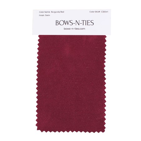 Satin Fabric Swatch - Burgundy Red