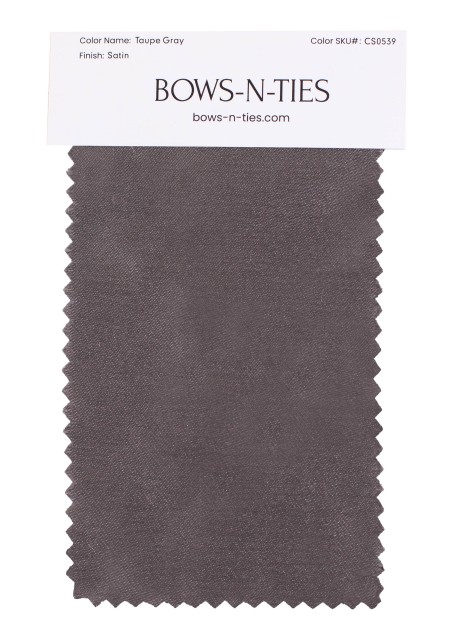 Satin Fabric Swatch - Taupe Gray