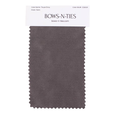Satin Fabric Swatch - Taupe Gray