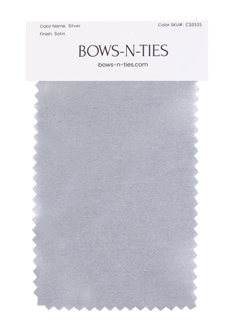 Satin Fabric Swatch - Silver