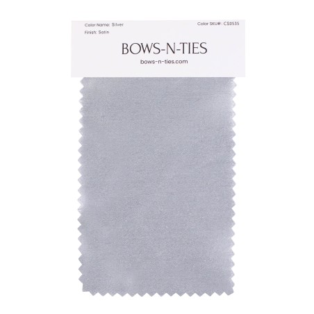 Satin Fabric Swatch - Silver
