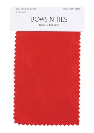Satin Fabric Swatch - Bright Red