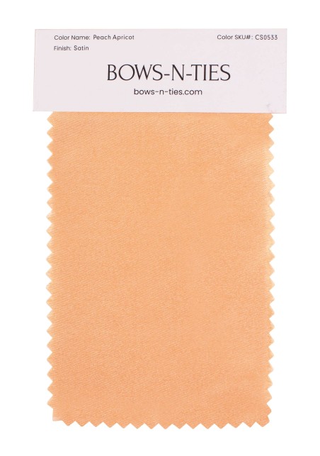 Satin Fabric Swatch - Peach Apricot