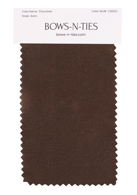 Satin Fabric Swatch - Chocolate